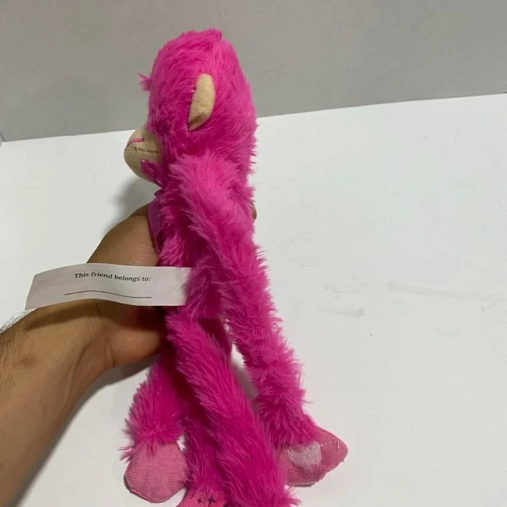 Pink Plush hanging monkey 12
